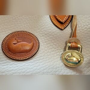 Vintage Dooney & Bourke Handbag Tan and Cream Made in USA Hand Bag